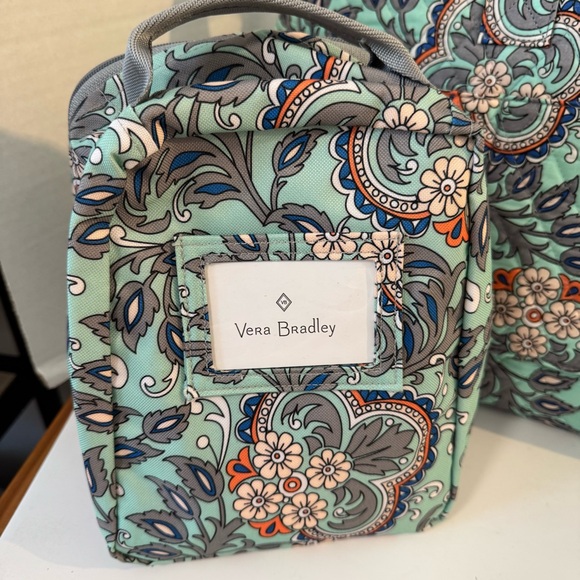 VERA BRADLEY Floral Green and Gray Women's Bag Set perfect condition - Picture 2 of 15